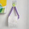 Purple Color Hanging Beaded Tissue Holder Toilet Paper Holder Phone Chain Home Storage Organizer Bathroom Decoration Accessories