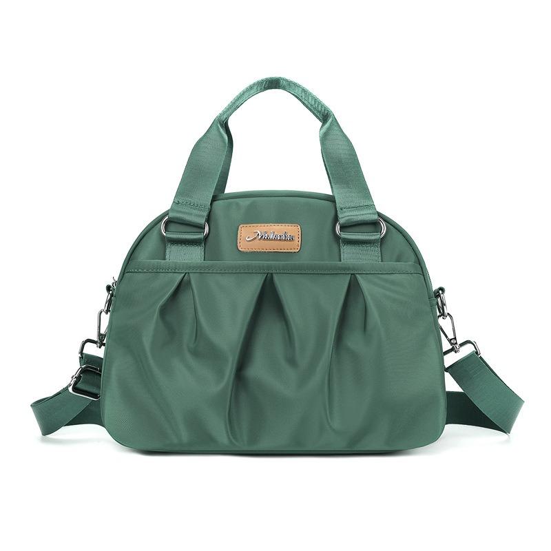 

Женская сумка через плечо с этикеткой, женская сумка, сумка из нейлоновой ткани, сумка-ракушка, складная, сумка для мамы среднего возраста зелёный