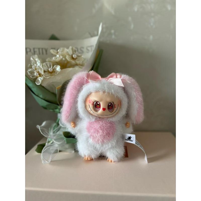 Cute Cute Vinyl Pull Bunny Plush Toy Doll Bunny Bag Pendant Doll