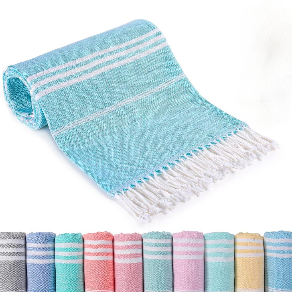 Extra-Large Sand-Free Turkish Beach Towel for Travel, Pool, and Bath