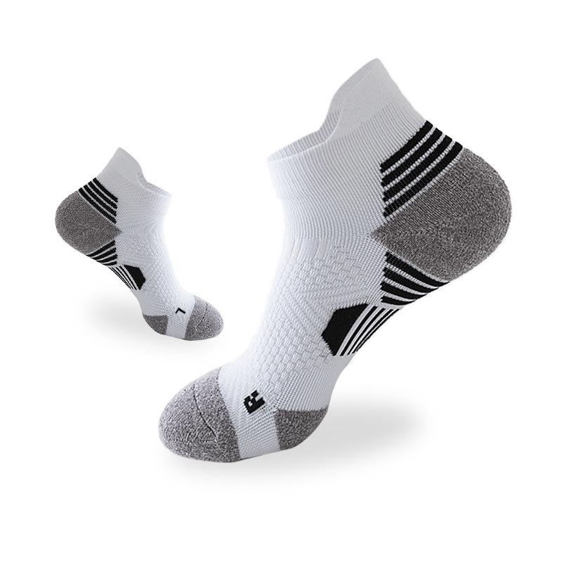 Men's Thickened Non-Slip Athletic Socks for Running, Short Fitness, and Badminton