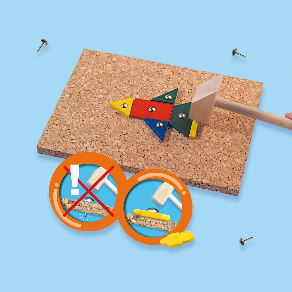 Jeu De Tap Tap Original - SES Creative - Hobby 3 - 6 - 32 Pièces Bois - Développe Motricité - 3+