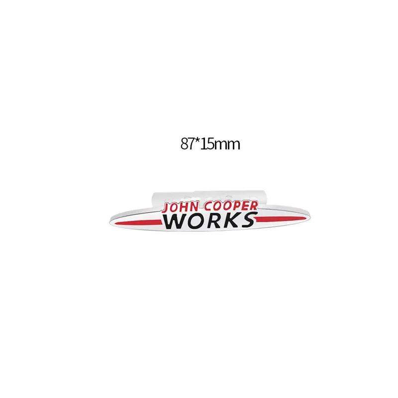 Metal JCW John Cooper Works Emblem Badge Decals For Mini Coopers Clubman Countryman Car Sticker R50 R52 R53 R55 R56 R57 R58 F55