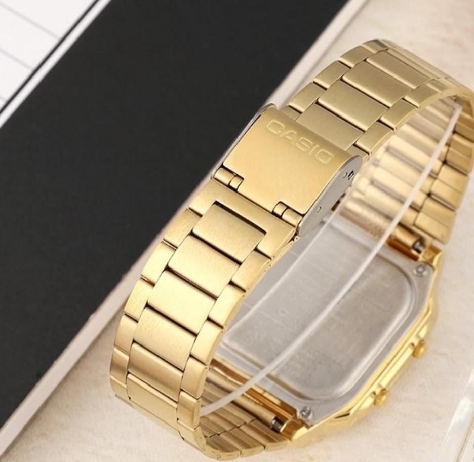 Casio 10 Year Battery Telememo Databank Free Buckle Steel Silver / Gold Watch [Shipped from Korea] 100% Authentic