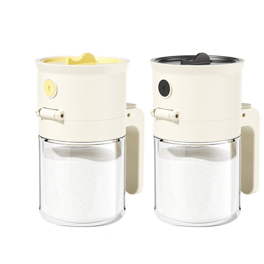 Quantitative Control 2 In 1 Salt Container 0.5g Glass Seasoning Box  for Sugar Salt