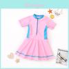 Costume da bagno intero per bambina stile vestito Poliestere Carino Principessa Costumi da bagno per bambini dai 2 ai 12 anni