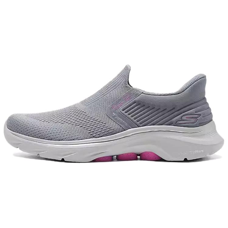 Skechers Go Walk Удобные повседневные кеды-слипоны на низкой подошве Женские кроссовки Серый Розовый 125246-GYHP 37