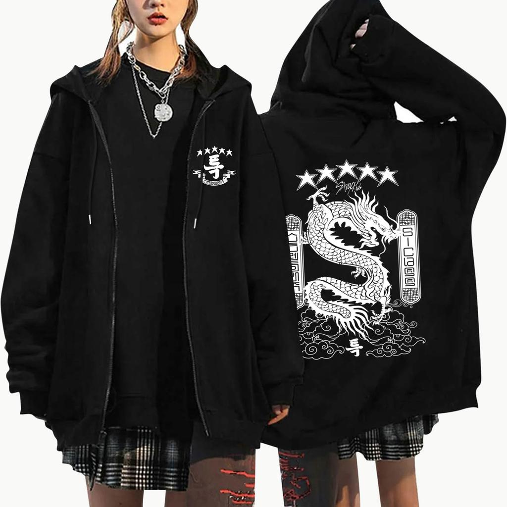 Women's Zip Up Hoodies Teen Girls Letter Printing Sweatshirt Clothing Casual Drawstring Jacket With Pockets