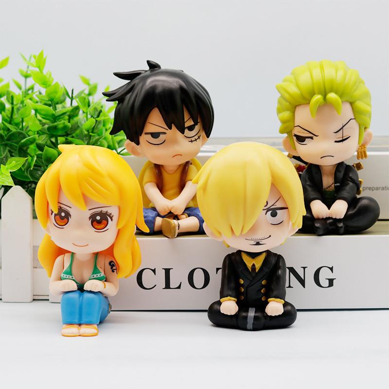 Piece One Luffy Sanji Nami Zoro Action Figure Anime Kawaii Pvc Model Decor Doll