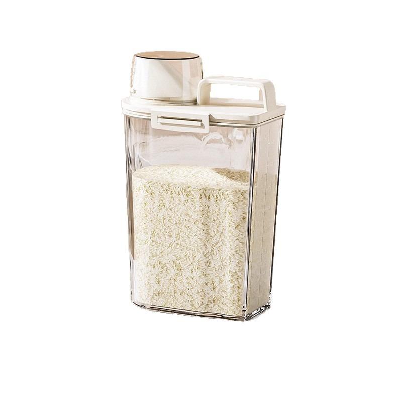 Mixed Grain Canned Rice Bucket, Household Moisture-proof Sealed Flour Storage Container, Flat-bottomed Bucket for Storage and Organization