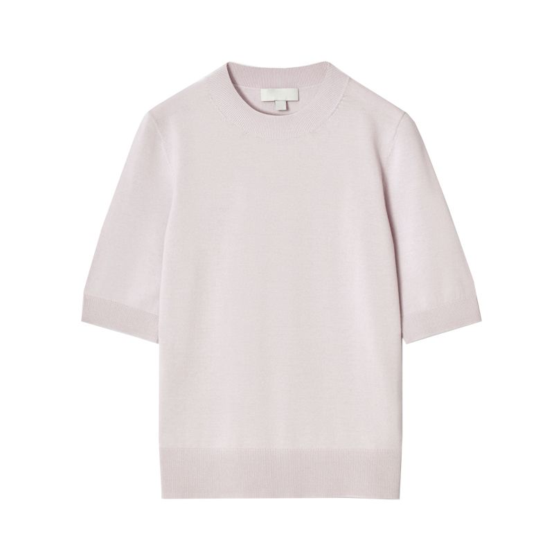 CS Spring/Summer New Women's Clothing French Commute Style Standard Edition Round Neck All-Matching Knitting T-shirt Tops 1069400