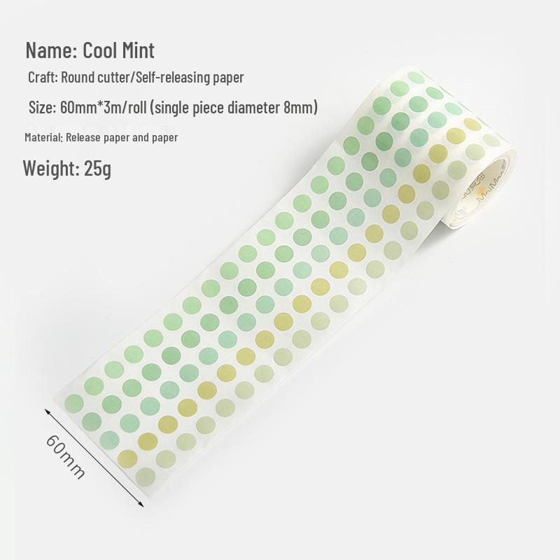 Morandi-Style Colorful Polka Dot Washi Stickers for Planners