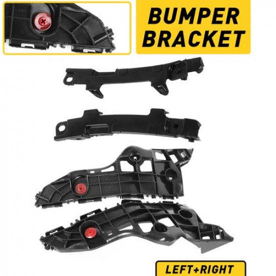 4PC 2014-19 Fit Highlander Bracket Bumper Retainer Holder Front w/6Clips Support