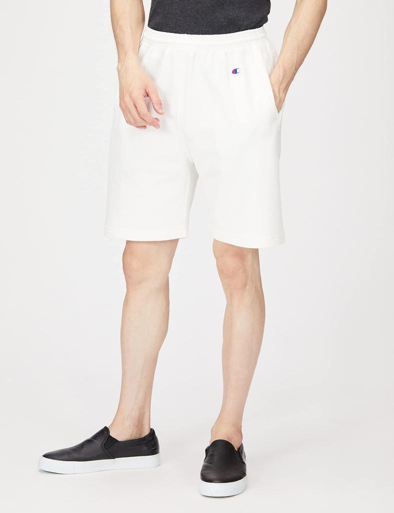 Champion 9oz Sweat and Made in Size XL Men's Shorts, Fleece-Lined, Loungewear, Loungewear, One-Mile Wear, USA, C5-R501, White,
