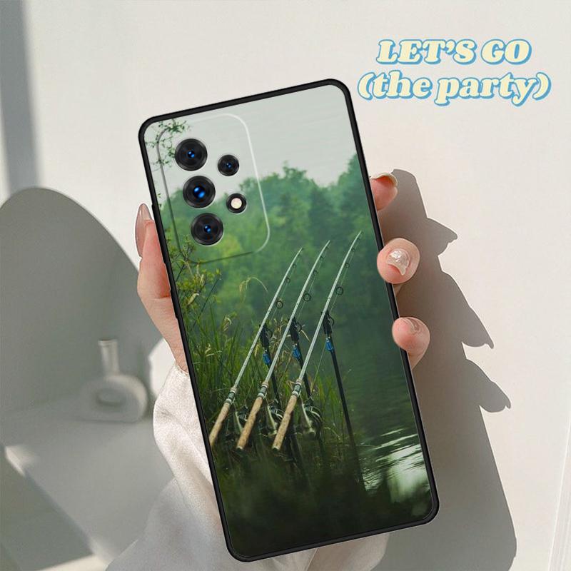 Carp Fish Fishing Rod Phone Case For Samsung Galaxy A42 A31 A40 A51 A71 A32 A80 A91 A52 A72 A73 A20e A21S A50 A70 A11 A12 Cover