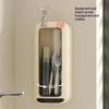 Wall Mounted Utensil Cutlery Holder Drainage Design Cute Rabbit Decor Chopstick Organizer for Dorm Kitchen Use