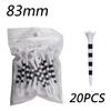 20er-Pack gestreifte 4-Zacken-Kunststoff-Golf-Tees