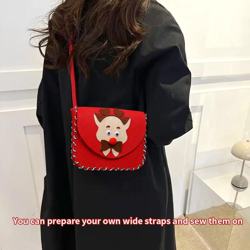 Christmas Bags Diy Handmade Bag Christmas Gift for Guests Candy Bags Santa Sacks Christmas Supplies Suministros Navideños