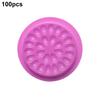 100Pcs Eyelash Glue Holder Abundant Quantity Rich Colors Multiple Grooves Disposable PVC Eyelash Extension Glue Holder Pallet Pad Makeup Tool
