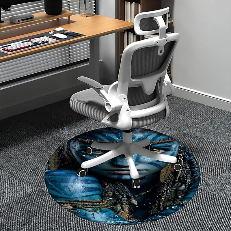 

Avatar Inspired Chair Mat Round Carpet Home Decor, Sofa Rug, Office Mat, Gift for All Rooms0159b 80cm by 80cm