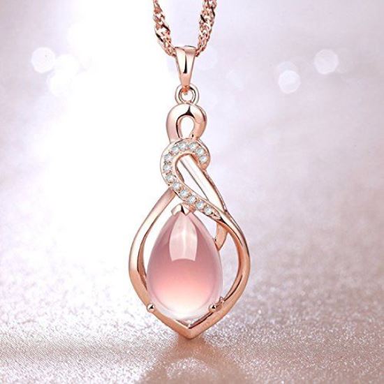 

Shining Diva Fashion Rose Gold Crystal Стильный кулон Ожерелье для женщин