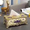 European Style Paper Drawer Living Room Household Plastic Tissue Box Dining Table Ktv Creative Napkin Paper Box
