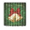 4pcs Shower Christmas Curtain Toilet Cushion Set Cover Mat Pad Rug Xmas Bathroom