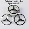 New C200 E200  For Mercedes Benz 81mm ABS Tail Star Emblems Black Silver Rear Trunk Star Logo Stickers Badges for Mercedes Benz