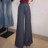 High-Waist Micro-Flare Drape Suit Pants - Slimming, Tummy-Concealing, Wide-Leg Design