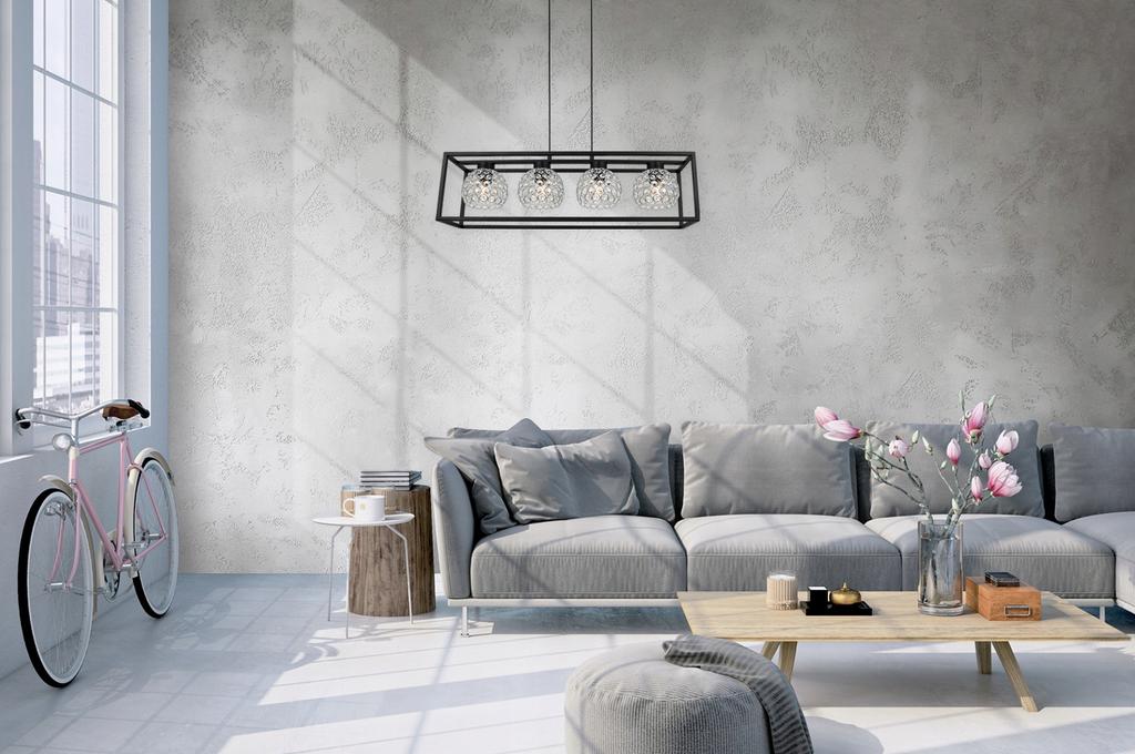závěsná lampa ELEGANTNÍ KLECKA KŘIŠŤÁLOVÁ KOULE