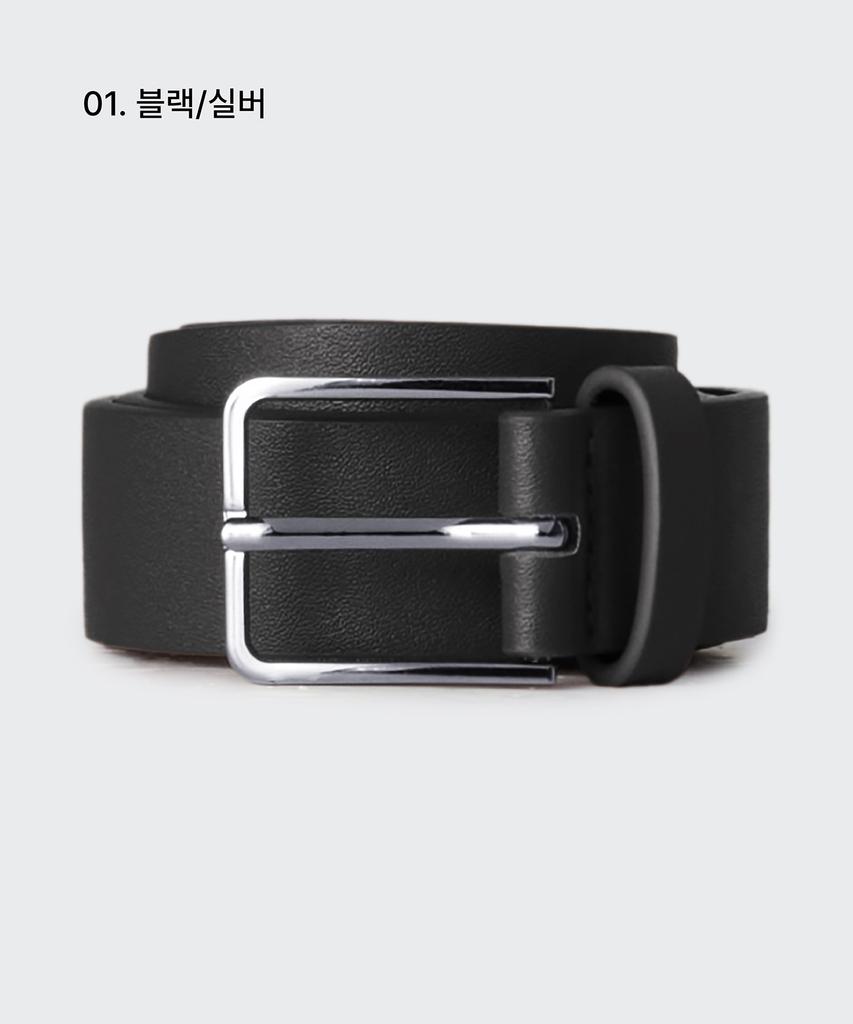 MUSINSA STANDARD Minimal Synthetic Leather Belt_30Mm