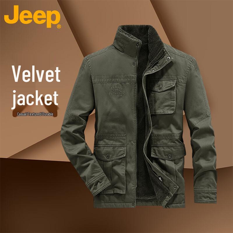 Jeep Men's Autumn Winter Workwear Cotton Jacket