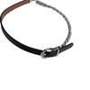 Punk Personality Sliver Color Stainless Steel Metal Chain Splicing Black Belt Buckle Choker Necklace for Women Fashion Jewelry