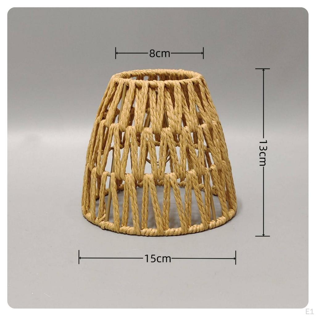 Paper Rope Lampshade Handmade Woven Handwoven Lamp Shade for Homestays, Cafes,