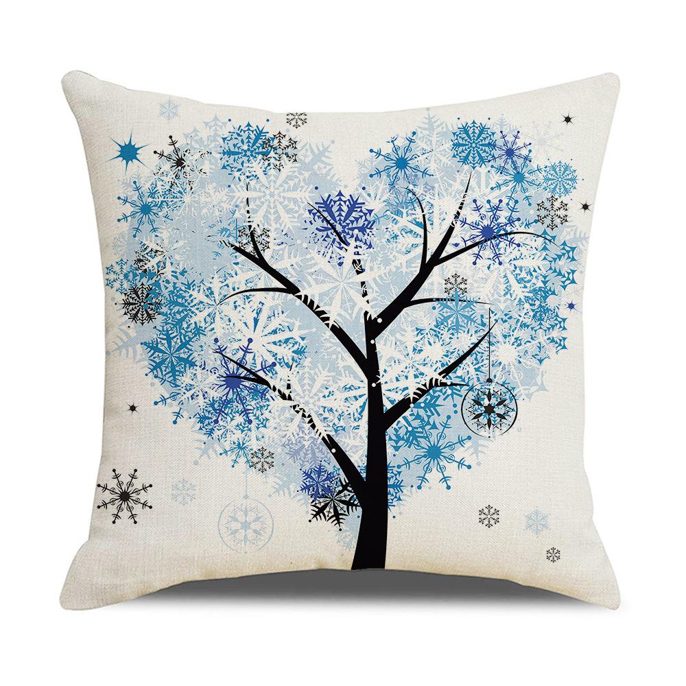 New Household Products Oil Painting Love Tree Linen Pillowcase Gift Sofa Bedroom Cushion Waist Pillowcase