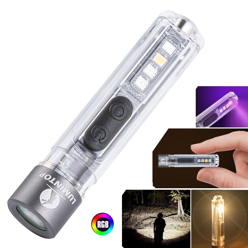 Lumintop Torch Rechargeable Mini Portable Keychain LED Super Bright Flashlight with Magnetic Base for Outdoor Camping
