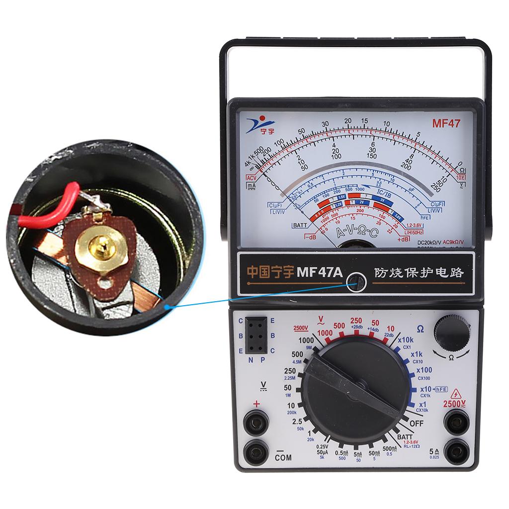 AMP Zeiger Amperemeter Analoges Strommessgerät Panel Zifferblatt Strommesser Mikroampere Ammeter Monitor Volt Multimeter Instrument