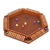 Wooden Board Game Math Box Dice Game Players Shut Family Table Board Dice Game for 1?6 Players
