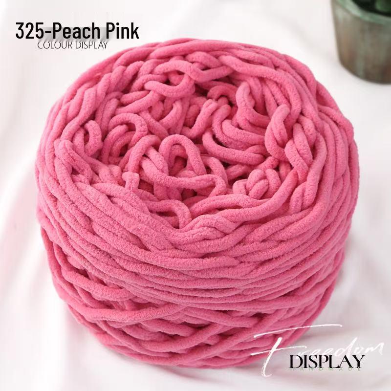 New 3.8 Liang Colored Ice Yarn: Thick Single-Strand for Crochet - Ideal for Shoes, Slippers, Scarves, and Seat Cushions.