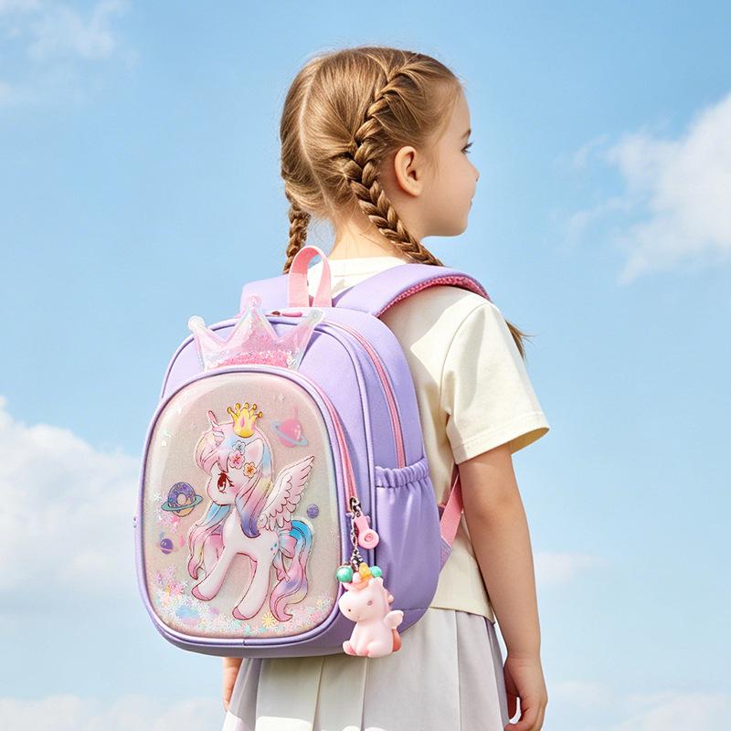 Cartoon Prinzessin Meerjungfrau Rucksack für Mädchen 3-6 Jahre Leicht Kleinkind Kindergarten Schultasche Reise Niedliche Einhorn Rucksäcke