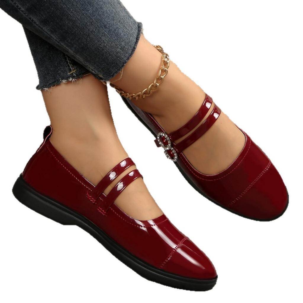 Flat Mary Jane Shoes 22 New Retro Gentle Style Round Toe Slipper Buckle Strap Soft Sole Shoes