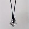 Retro rope five-pointed star pendant necklace, Gothic hollow star-shaped fashionable men's and women's accessories, necklace, gift