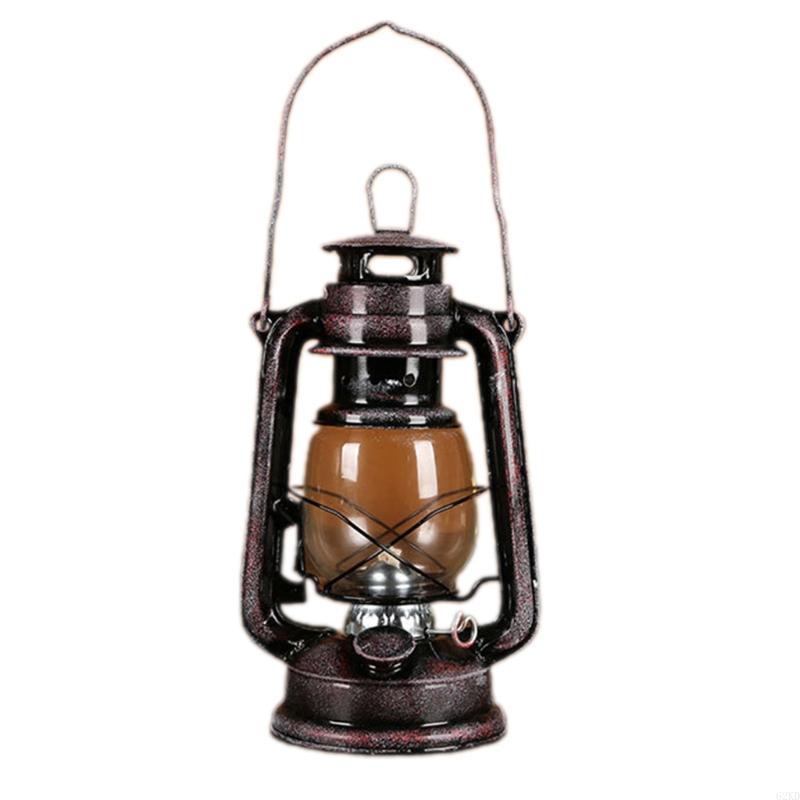 62KD Vintage Metal Oil Lamp Portable Lantern Kerosene Light Outdoor Camping Bar Home Decorations