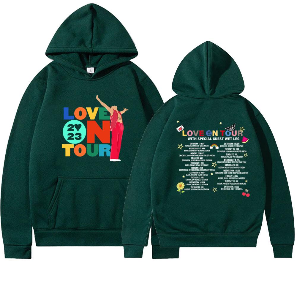 Sudadera con capucha unisex retro Love on Tour 2023 con diseño estampado en la parte delantera y trasera Sudadera con capucha gráfica HS Love on Tour As It Was Y2k Sudadera con capucha de moda