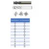7/10Pcs 4-Flute Spiral End Mill Set High-Speed Steel CNC Milling Tools  Wood Steel Milling