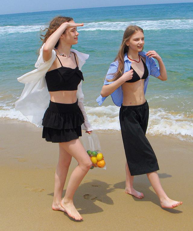 RONRON Cancan Ruffle Pantskirt Black