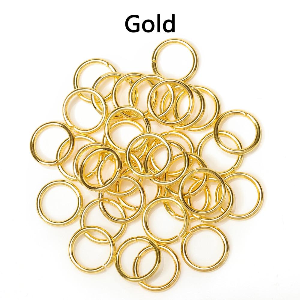 200pcs Open Circle Jump Rings Split Rings Pendant Connectors for Necklace Bracelet Jewelry Making DIY Accessories Wholesale