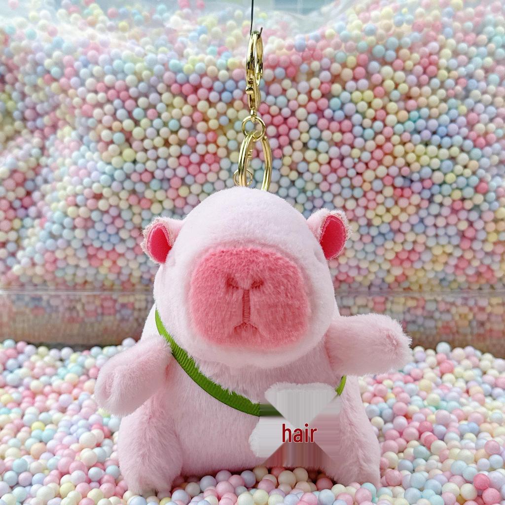 Little Red Book Capybara & Guinea Pig Plush Keychain Ornament