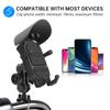 Motorcycle Phone Mount Holder Waterproof Motorcycle Cell Phone Holder Anti-theft 360 Degrees  Rotation Motorbike Rearview Mirror Mount for 3.5-6.5inch