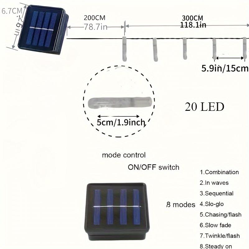 Solar Bubble String Lights, Colorful LED Outdoor Garden Decoration Lighting Modes and Button Control - Energy Saving, Space Theme